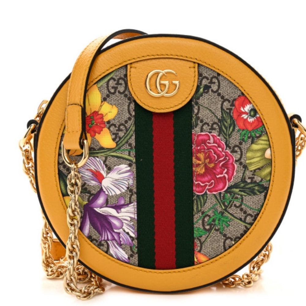 Flora Web Mini Ophidia Round Shoulder Bag